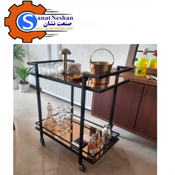 ترولی پذیرایی باکلاس - ترولی مناسب منزل - ترولی پذیرایی شیشه ای ترولی بار