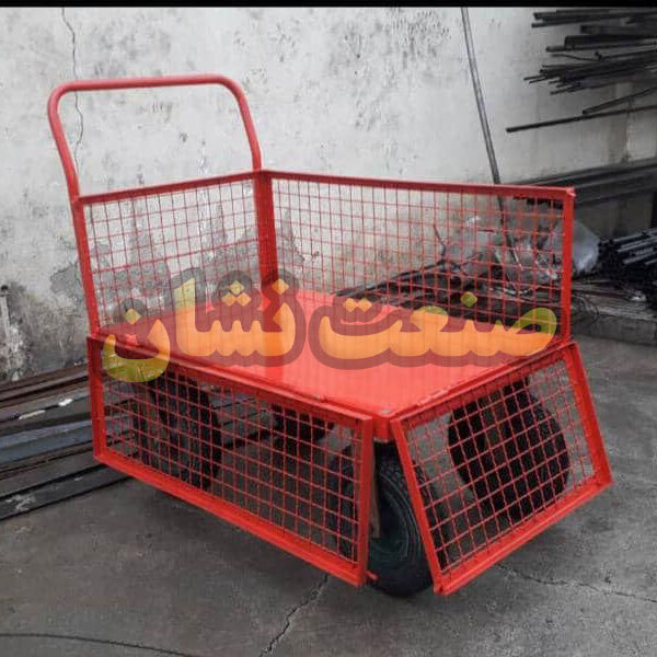 گاری سفارشی فلزی درب‌دار با دو لولای دوطرفه – کد ۶۱۰۶