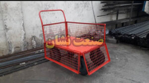 گاری سفارشی فلزی درب‌دار با دو لولای دوطرفه – کد ۶۱۰۶